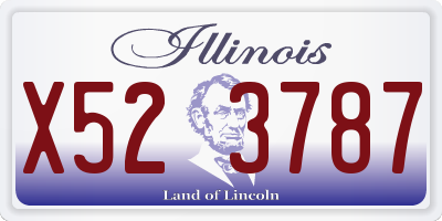 IL license plate X523787