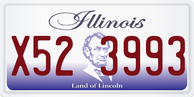 IL license plate X523993
