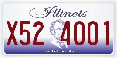 IL license plate X524001