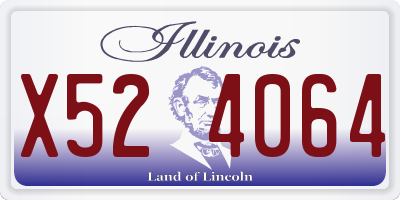 IL license plate X524064