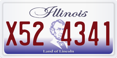 IL license plate X524341