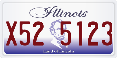 IL license plate X525123