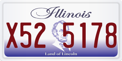 IL license plate X525178