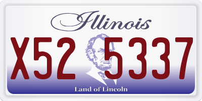 IL license plate X525337