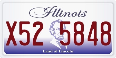IL license plate X525848