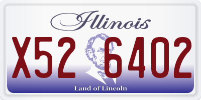 IL license plate X526402
