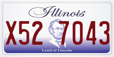 IL license plate X527043