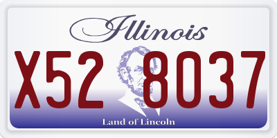 IL license plate X528037