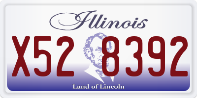 IL license plate X528392