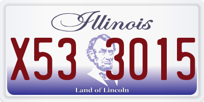 IL license plate X533015