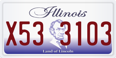 IL license plate X533103
