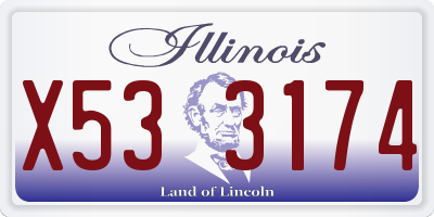 IL license plate X533174