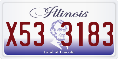 IL license plate X533183
