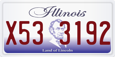 IL license plate X533192