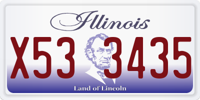 IL license plate X533435
