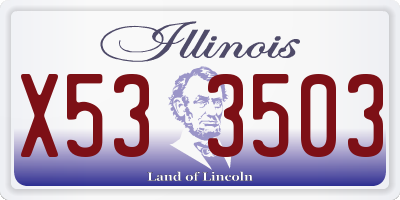 IL license plate X533503