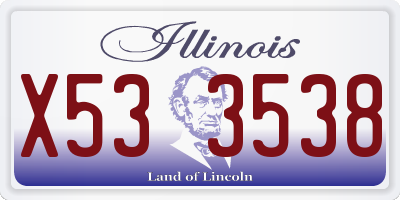 IL license plate X533538
