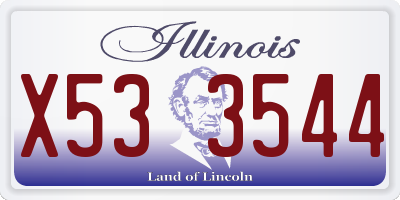 IL license plate X533544