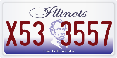 IL license plate X533557