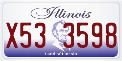 IL license plate X533598