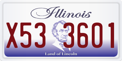 IL license plate X533601