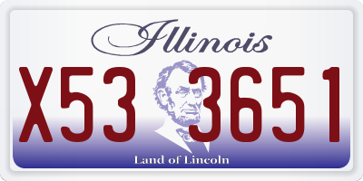 IL license plate X533651