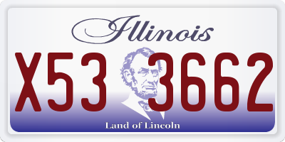 IL license plate X533662