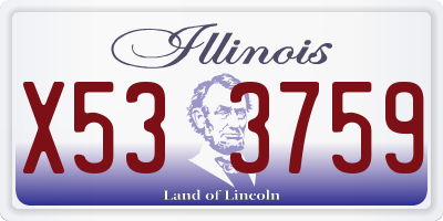 IL license plate X533759