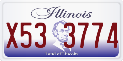 IL license plate X533774