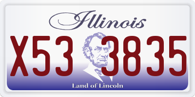 IL license plate X533835