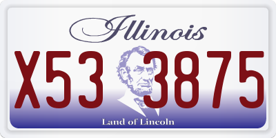 IL license plate X533875