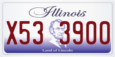IL license plate X533900