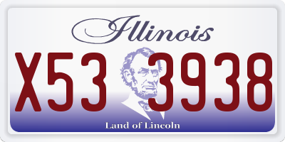 IL license plate X533938