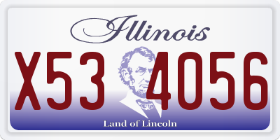IL license plate X534056