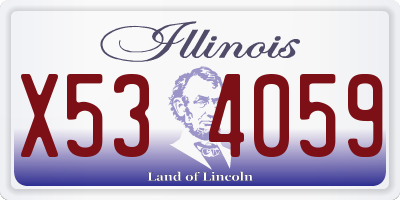 IL license plate X534059