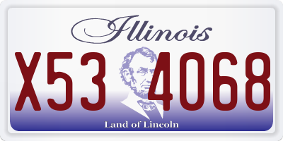 IL license plate X534068
