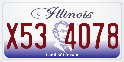 IL license plate X534078