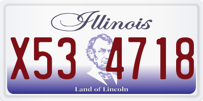 IL license plate X534718