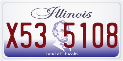 IL license plate X535108