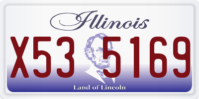 IL license plate X535169