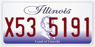 IL license plate X535191