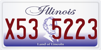 IL license plate X535223