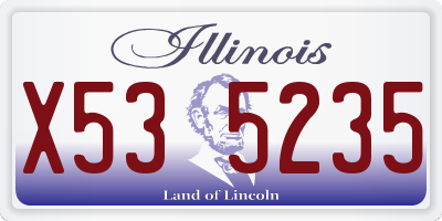 IL license plate X535235