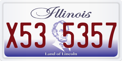 IL license plate X535357