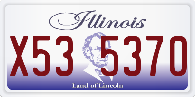 IL license plate X535370