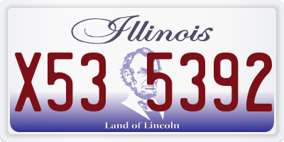 IL license plate X535392