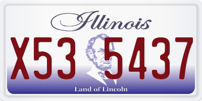 IL license plate X535437