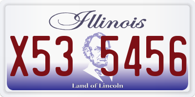 IL license plate X535456