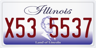 IL license plate X535537