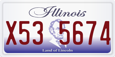 IL license plate X535674